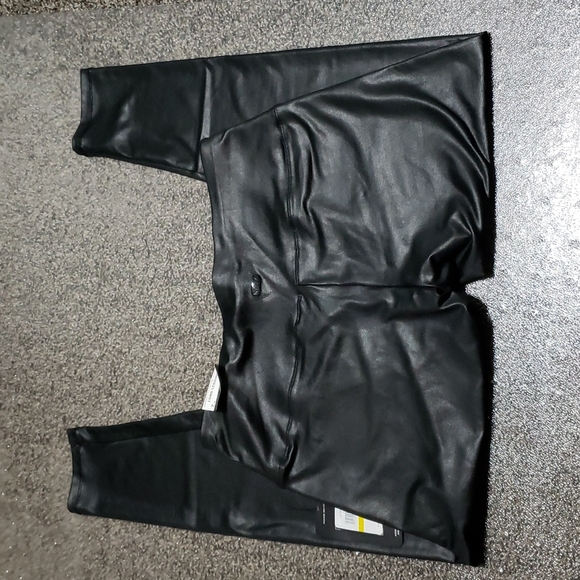 Marc New York Performance High Rise Long Leggings Metallic Black Size Med - Picture 8 of 14